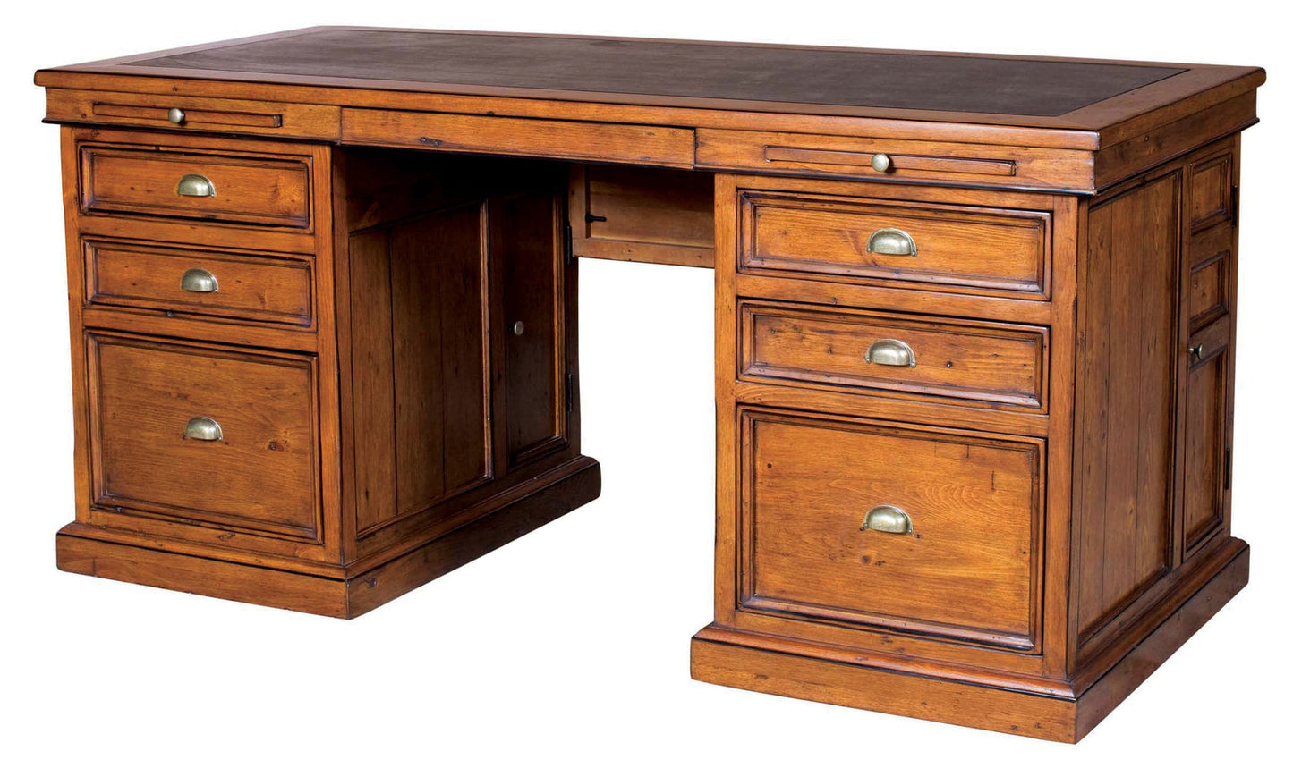 Irish Coast Lifestyles Double Pedestal Desk - African Dusk