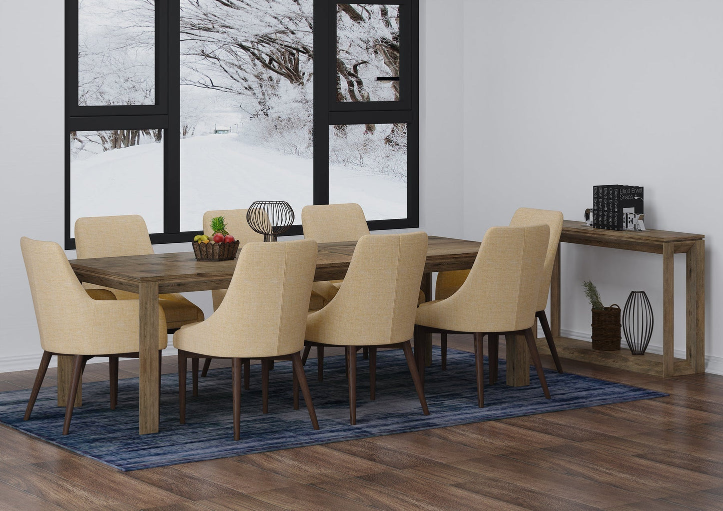 Fritz Dining Chairs - Beige - Dark Legs