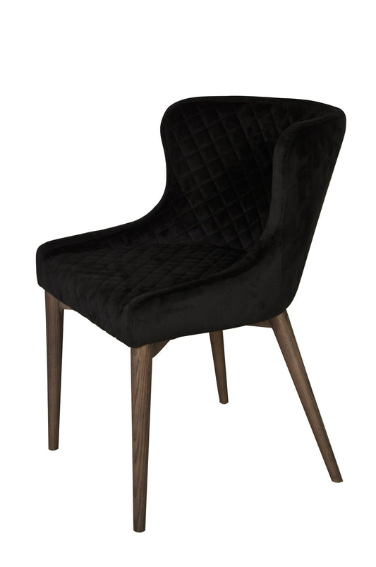 Mila Dining Chairs - Black Velvet