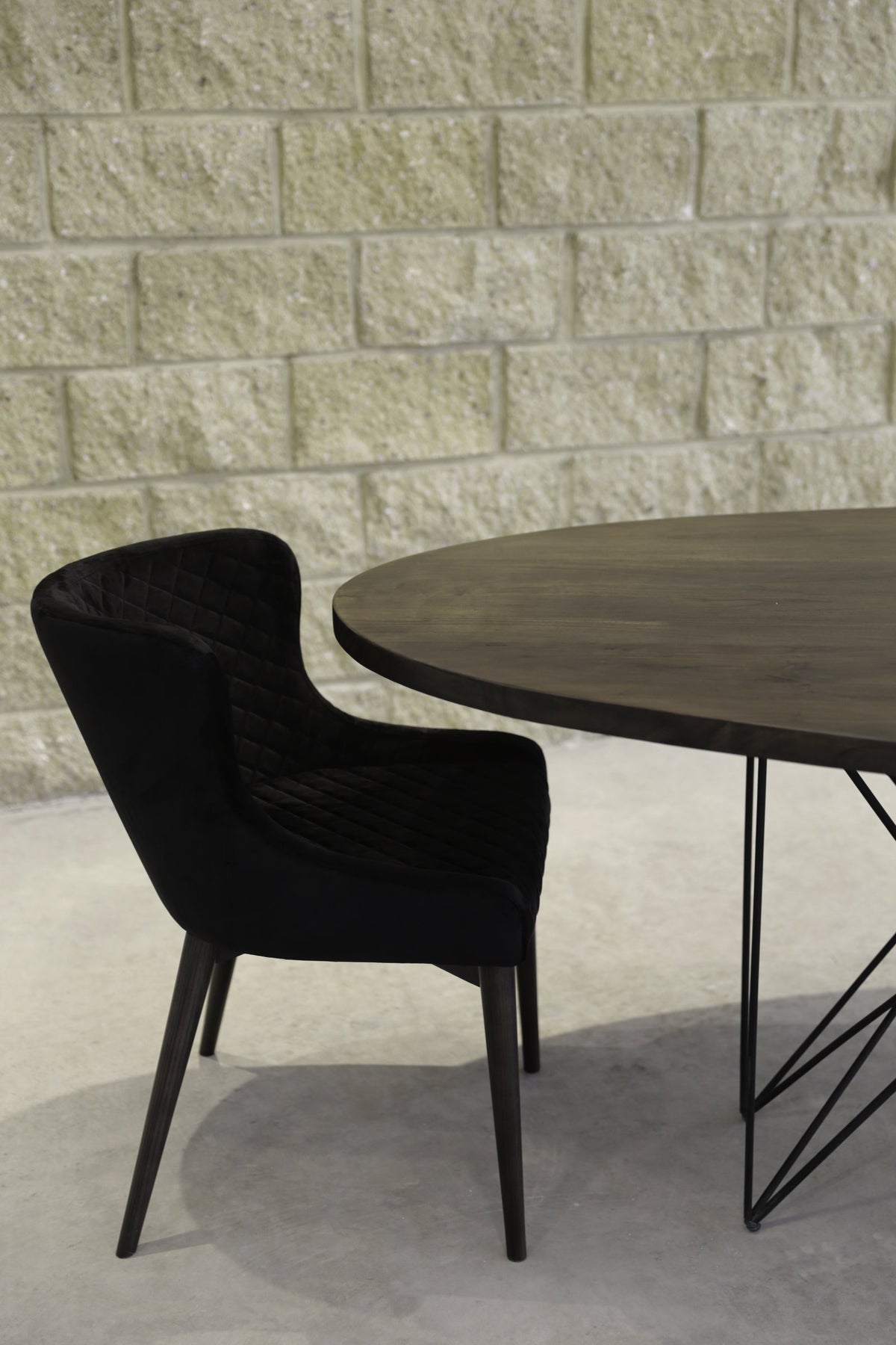 Mila Dining Chairs - Black Velvet