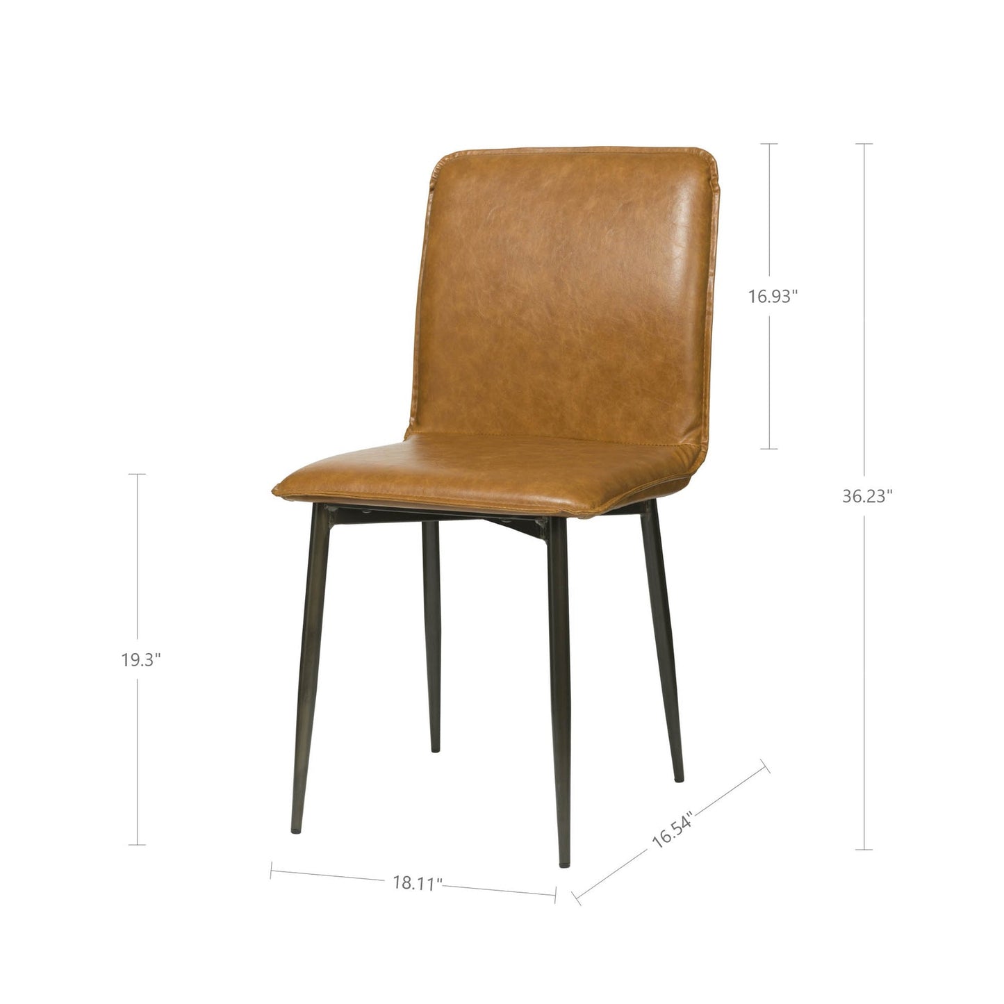 Luca Side Chair - Tan Brown
