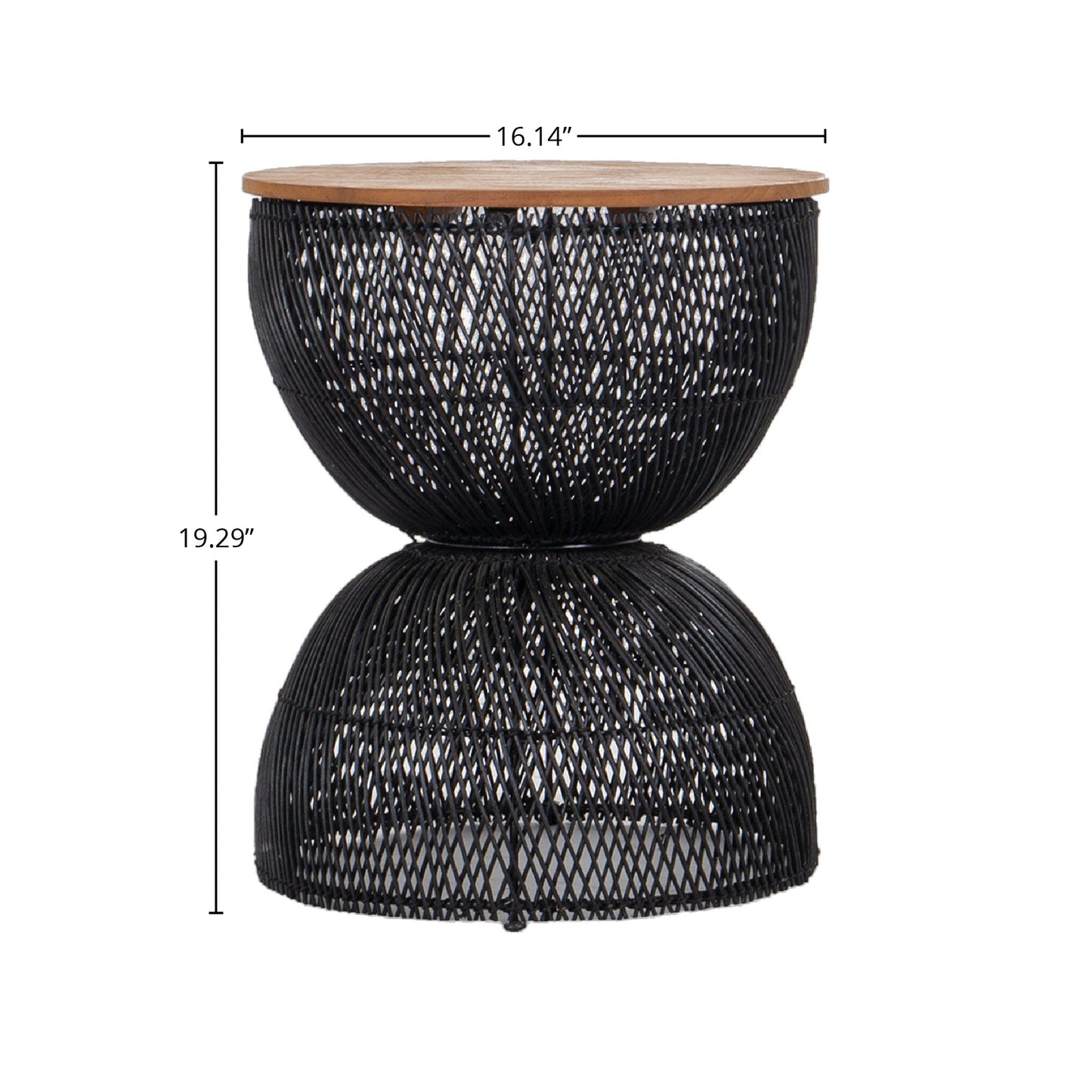 D-Bodhi Wave Side Table / Stool - Black