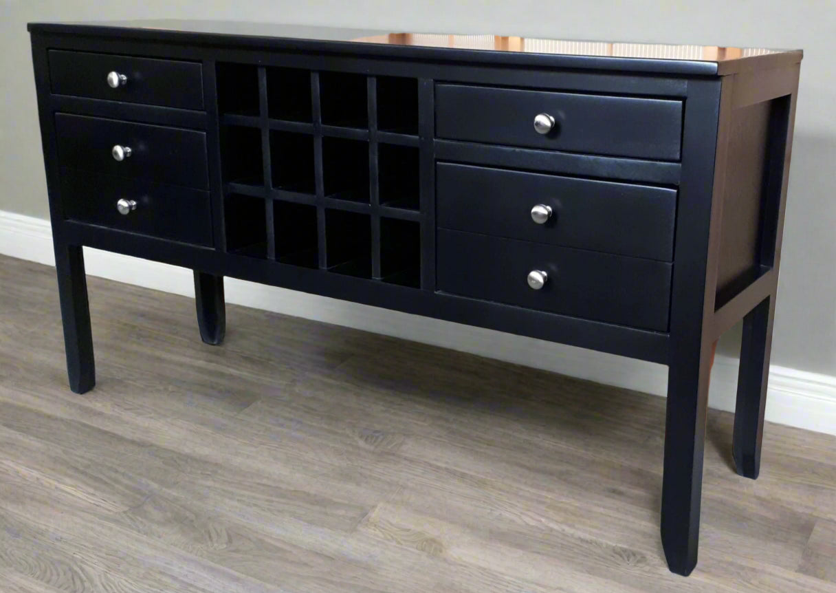 Metro Sideboard with Wine Rack - Solid Maple - 58"