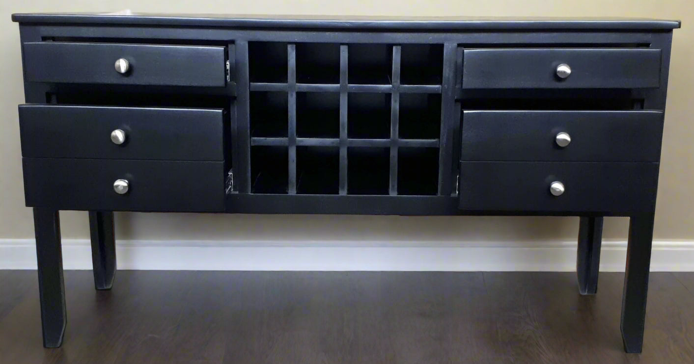 Metro Sideboard with Wine Rack - Solid Maple - 58"