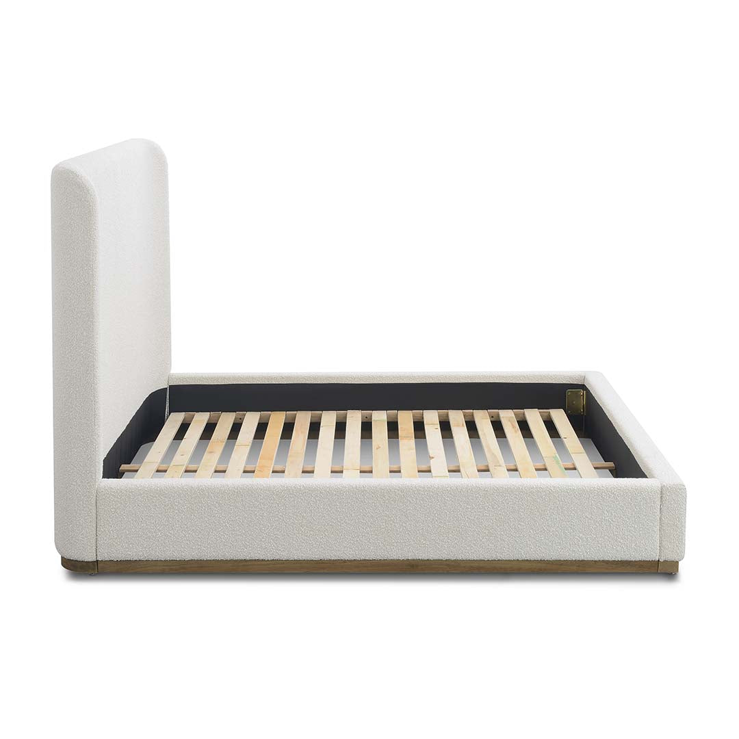 Faye King Upholstered Bed - Boucle Off White