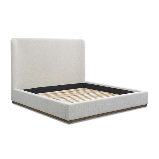 Faye King Upholstered Bed - Boucle Off White