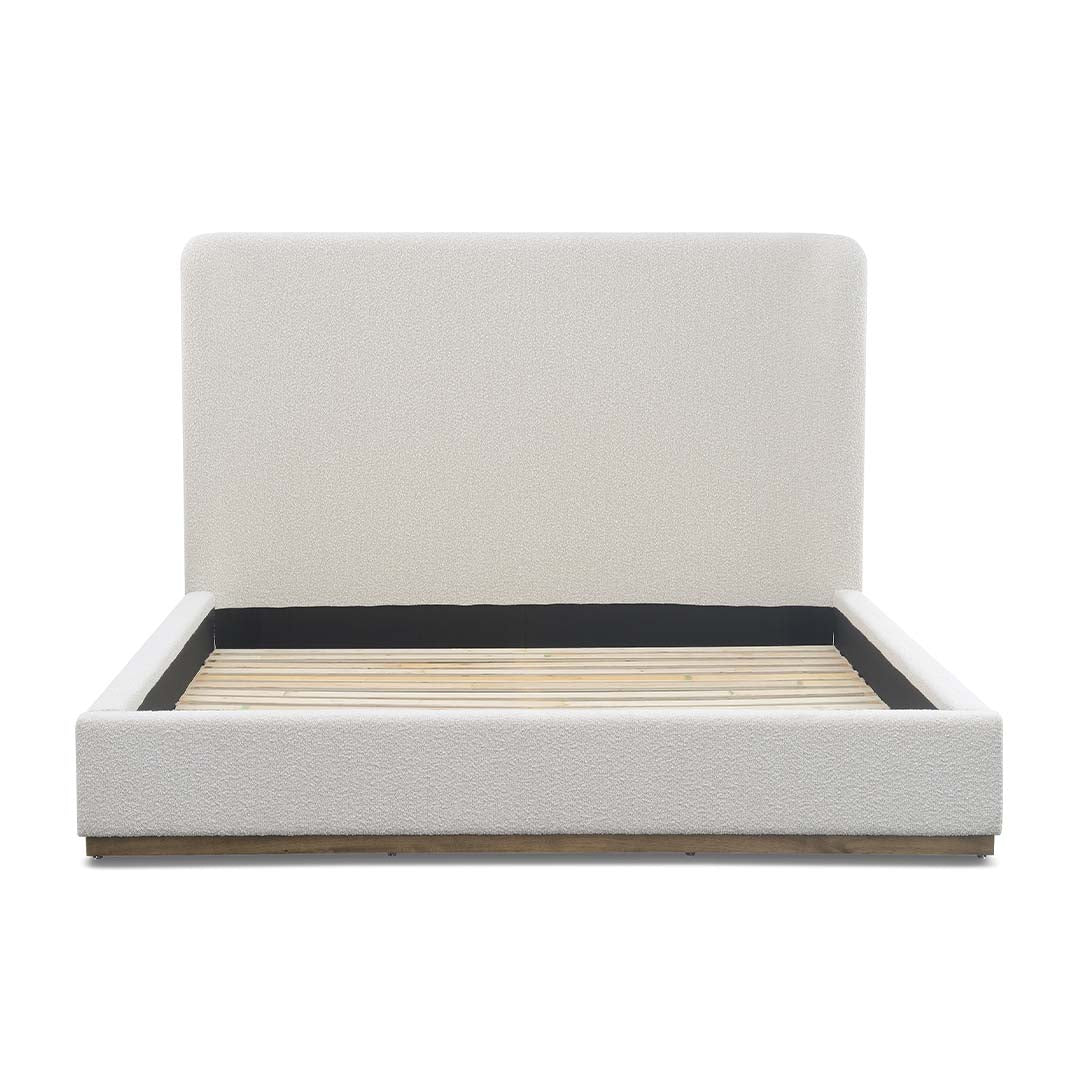Faye King Upholstered Bed - Boucle Off White