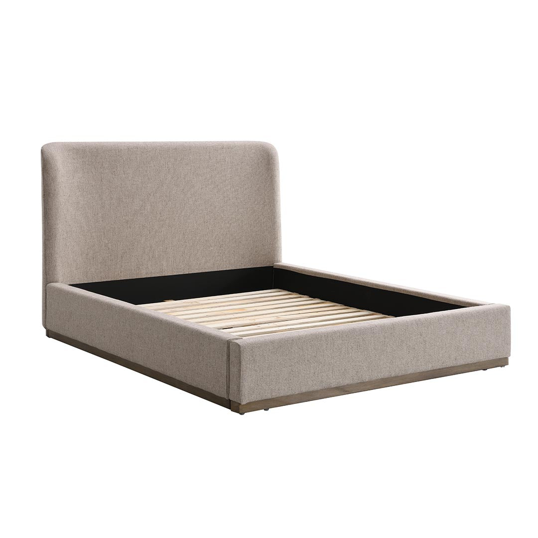 Faye Queen Upholstered Storage Bed Short - Perfect Taupe