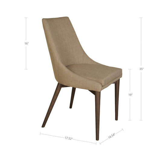 Fritz Dining Chairs - Beige - Dark Legs