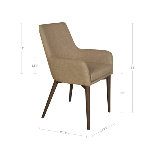 Fritz Dining Chairs with Arms - Beige
