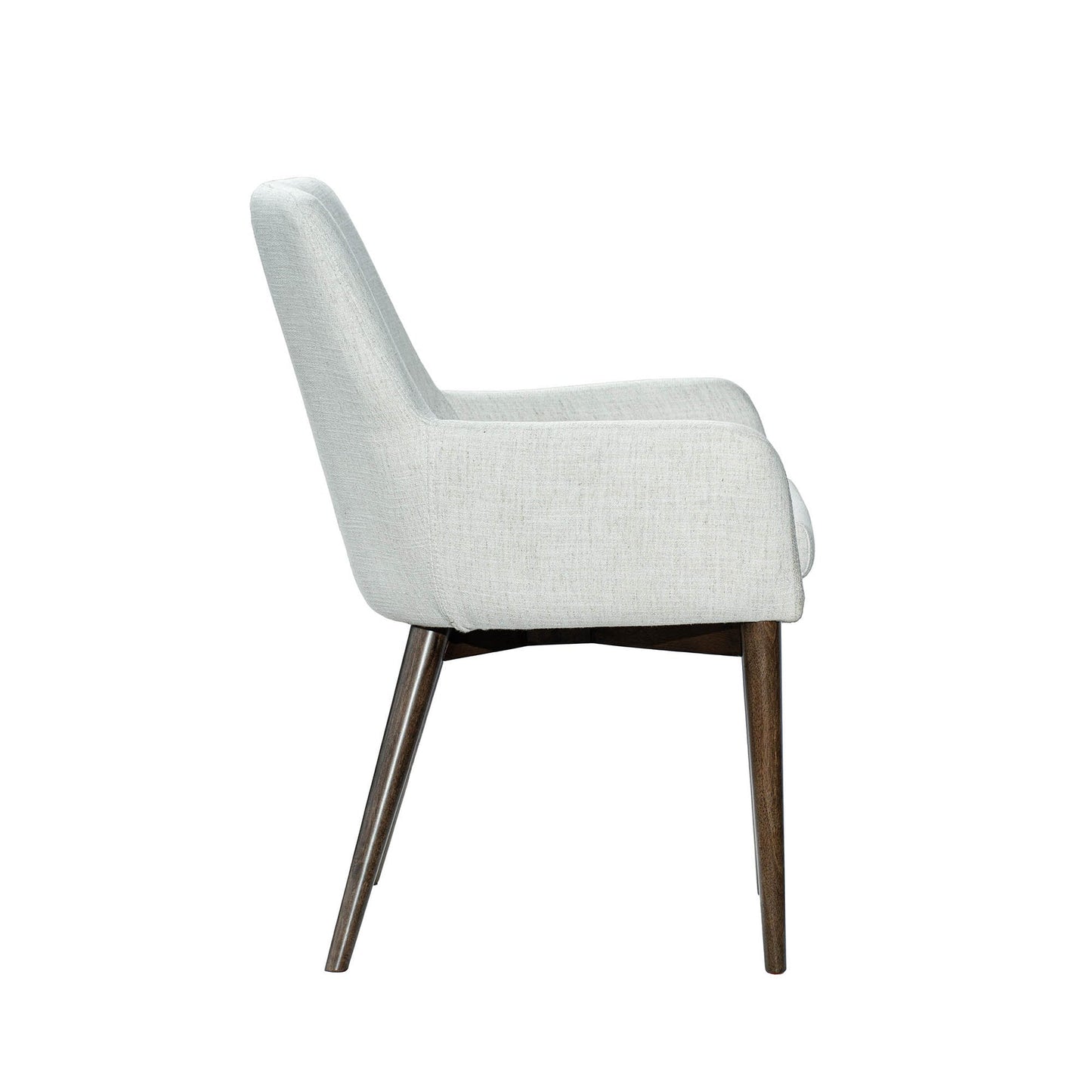 Fritz Dining Chairs with Arms - Ivory - Dark Legs