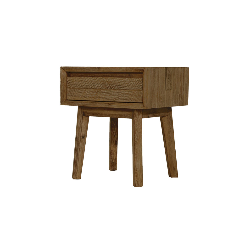 Gia 1 Drawer Night Table - Warm Pecan