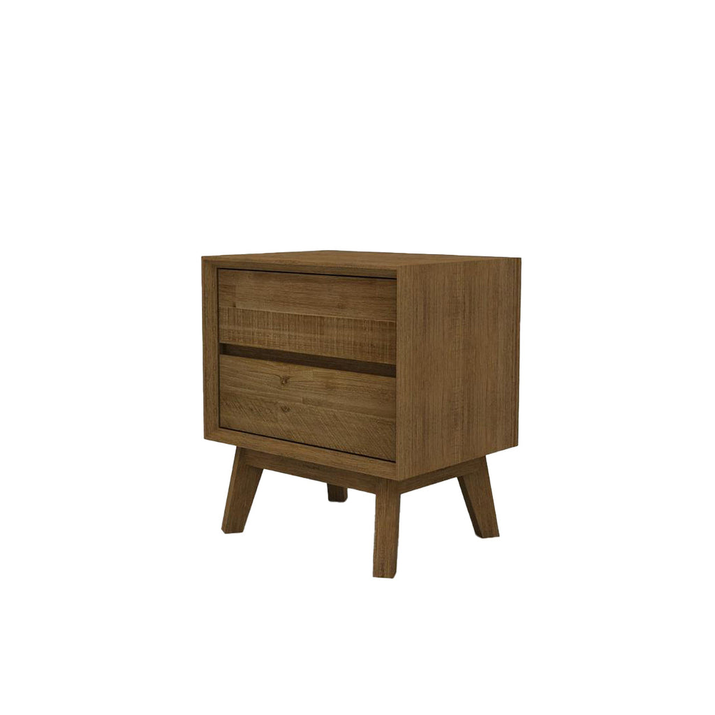 Gia 2 Drawer Side Table - Warm Pecan