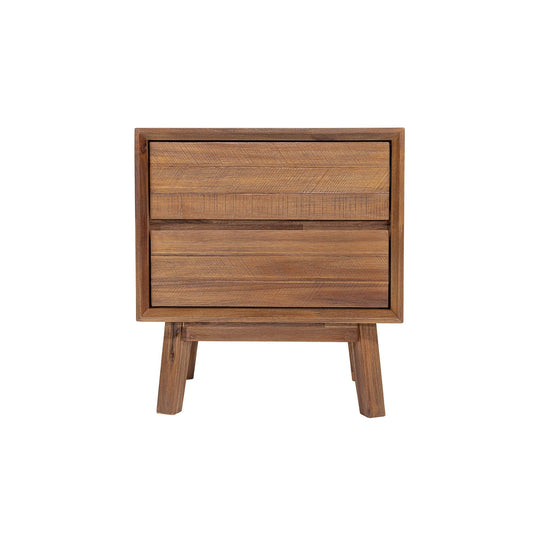 Gia 2 Drawer Side Table - Warm Pecan