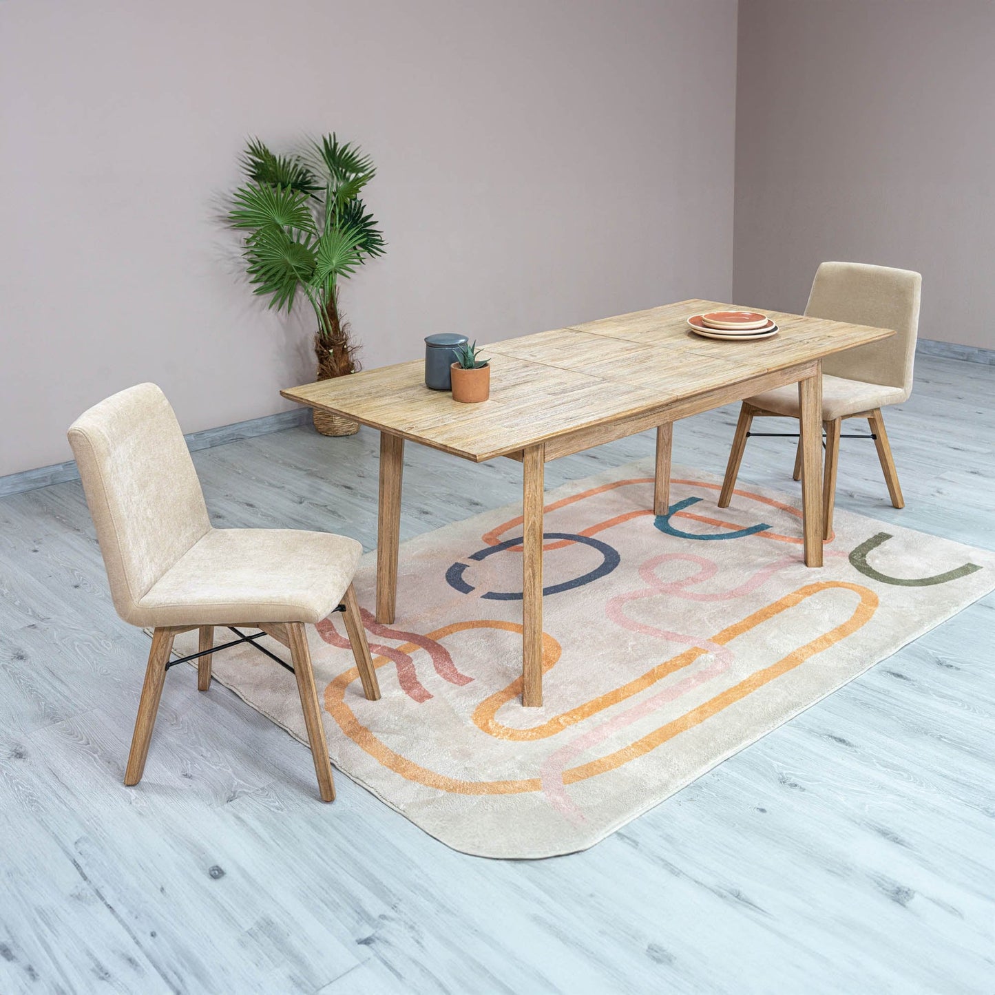 Gia Extendable Dining Table - 31" x 55" extends to 71"
