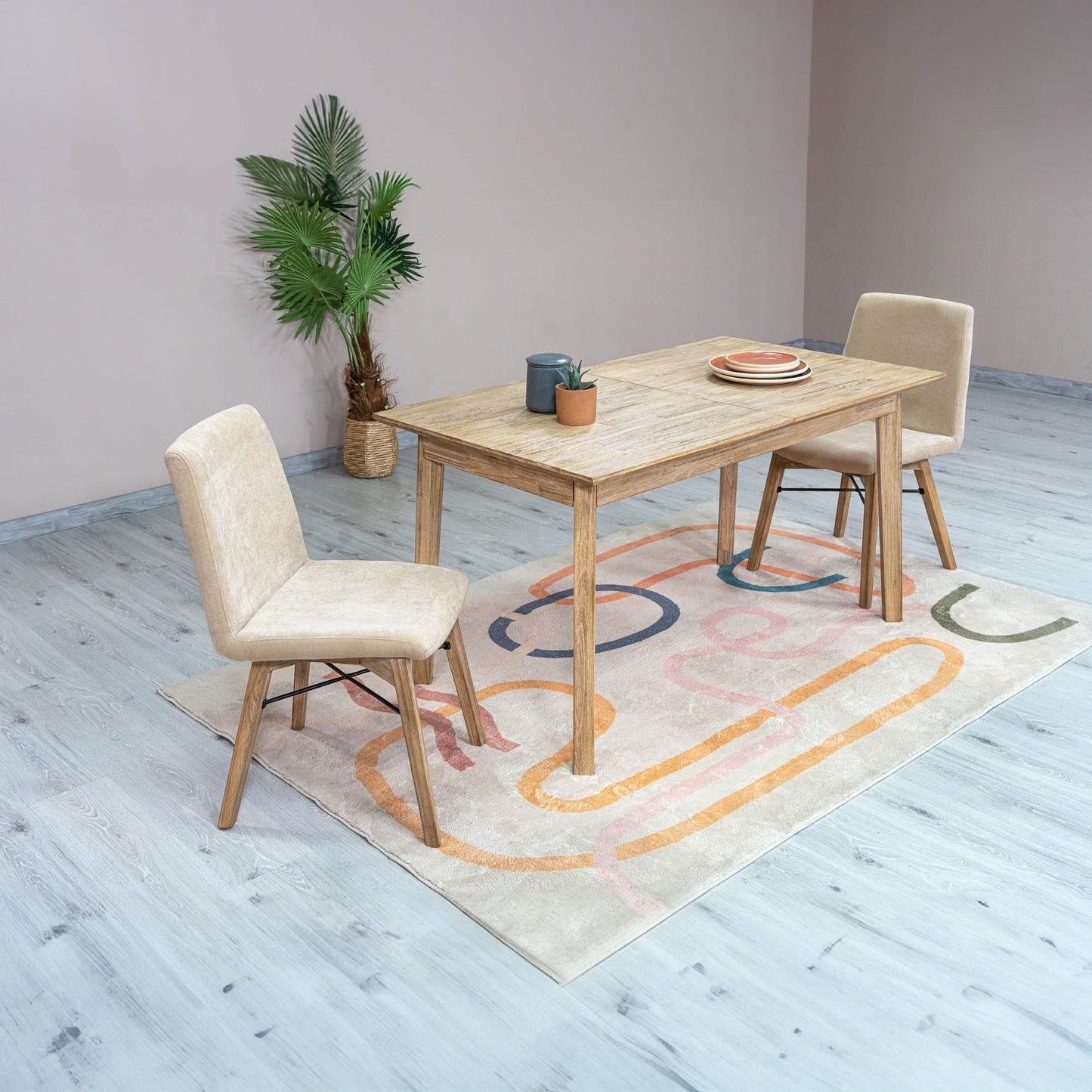 Gia Extendable Dining Table - 31" x 55" extends to 71"