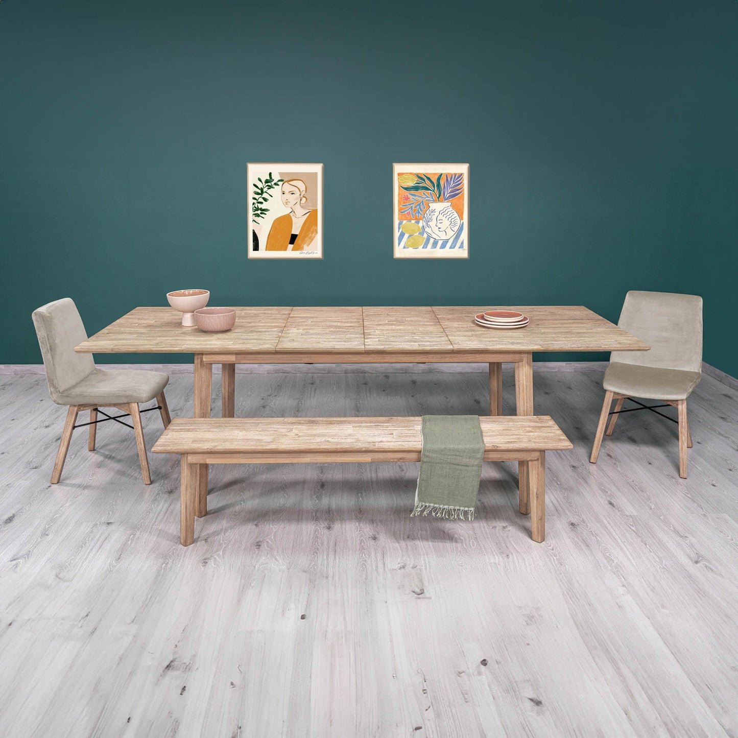 Gia Extendable Dining Table (40" x 71"/86"/102")