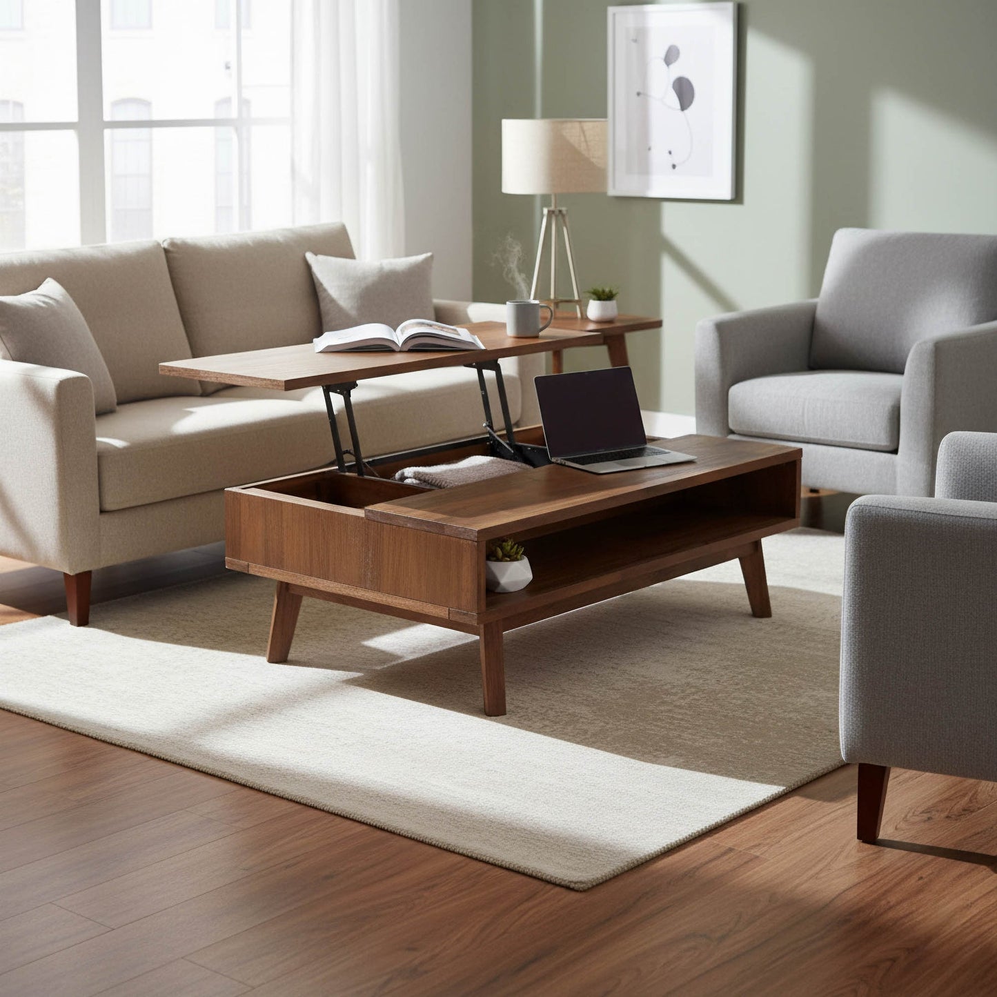 Gia Coffee Table - Warm Pecan