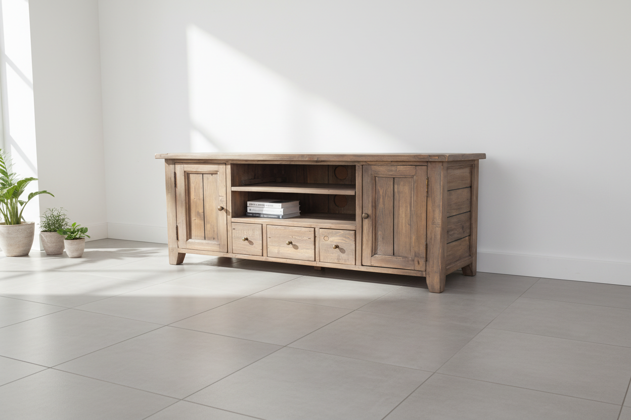 Irish Coast 63" Media Console - Sundried - Homestead Furniture - All Rights Reserved