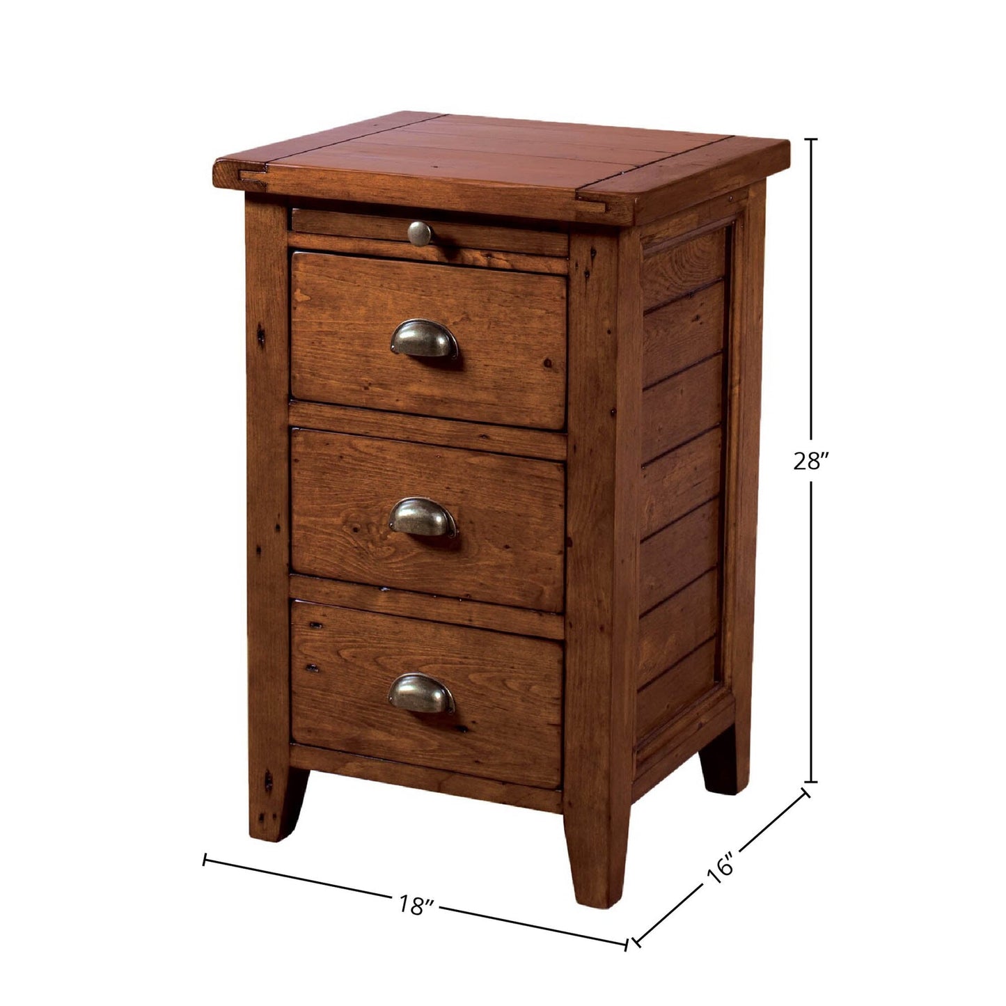 Irish Coast 3 Drawer Nightstand - African Dusk