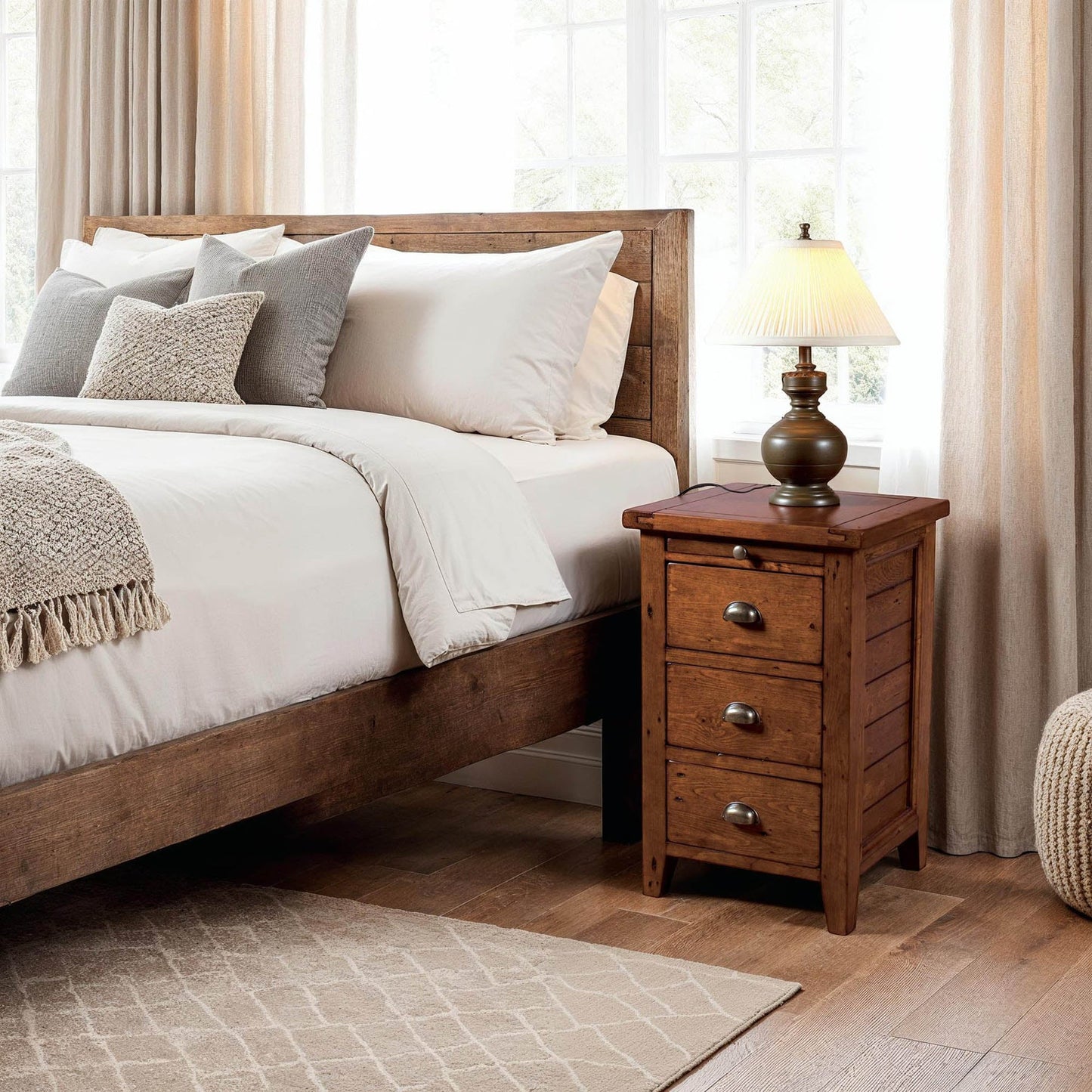 Irish Coast 3 Drawer Nightstand - African Dusk