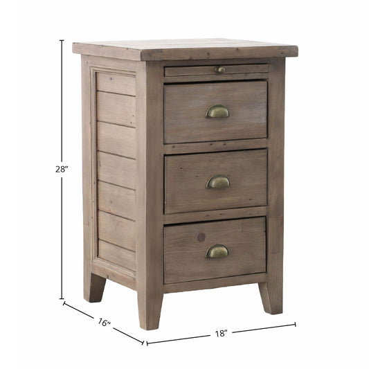 Irish Coast 3 Drawer Night Stand / Side Table - Sundried - Homestead Furniture - All Rights Reserved