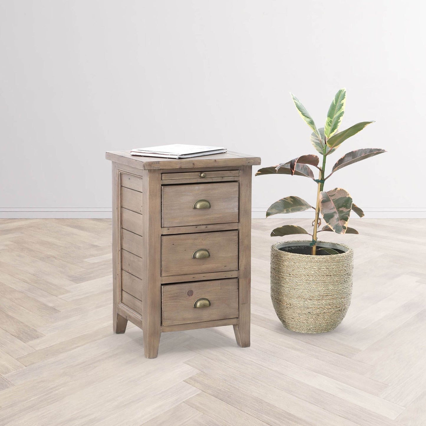 Irish Coast 3 Drawer Night Stand - Sundried