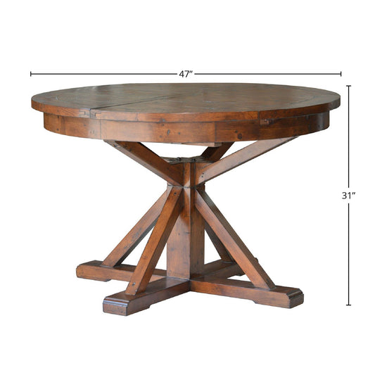 Irish Coast Round Extendable Dining Table - African Dusk