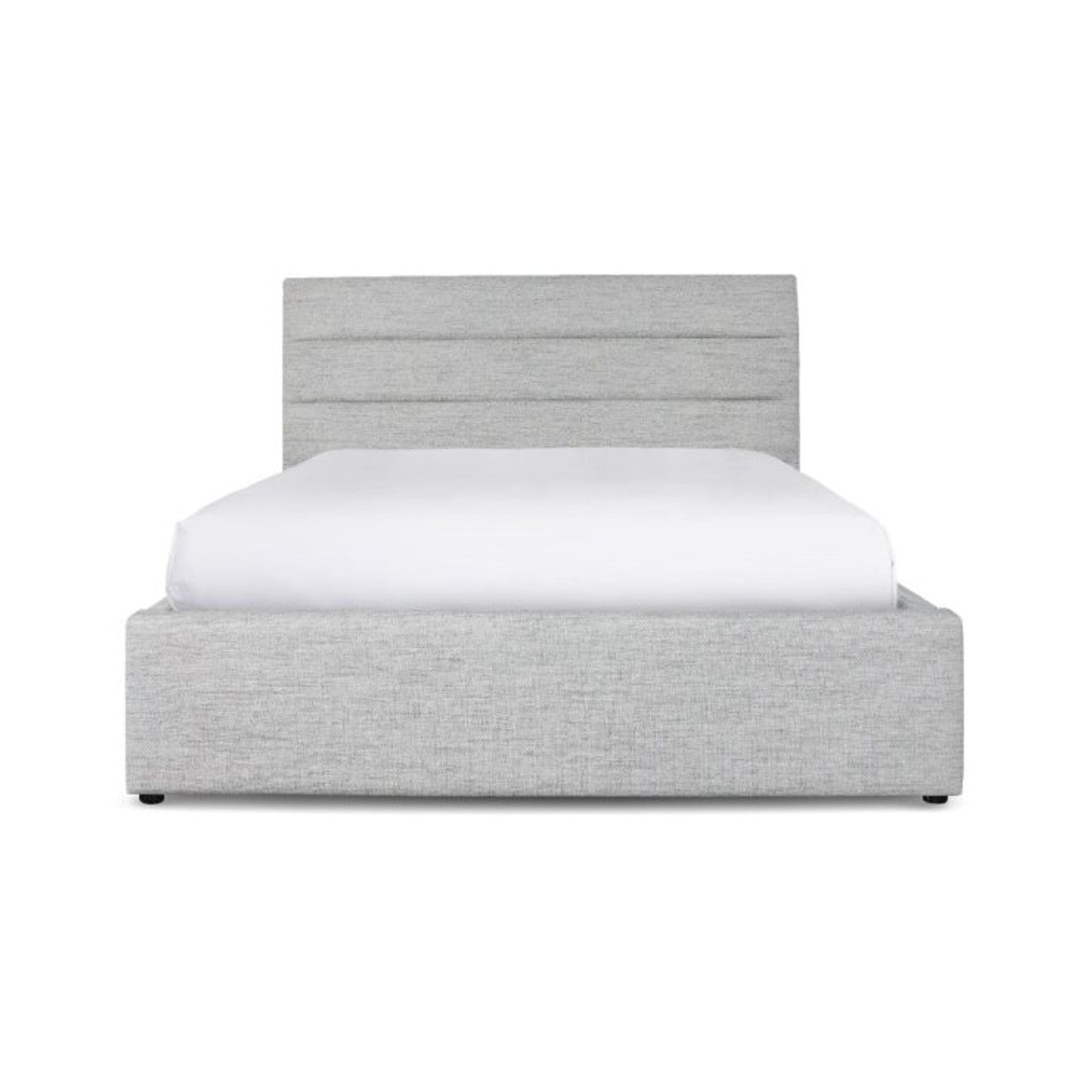 Justin Upholstered Bed - Stone - With or Without Storage
