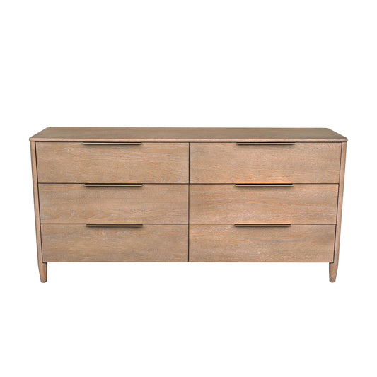 Kamelia 6 Drawer Dresser - Sand