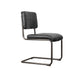 Cobain Dining Chair - 100% Top Grain Leather - Distressed Black