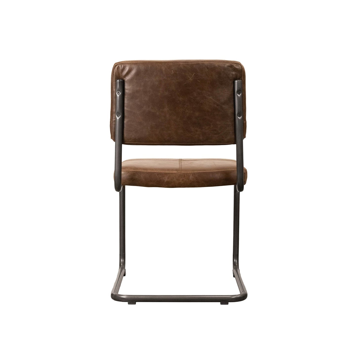 Cobain Dining Chair - 100% Top Grain Leather - Distressed Brown