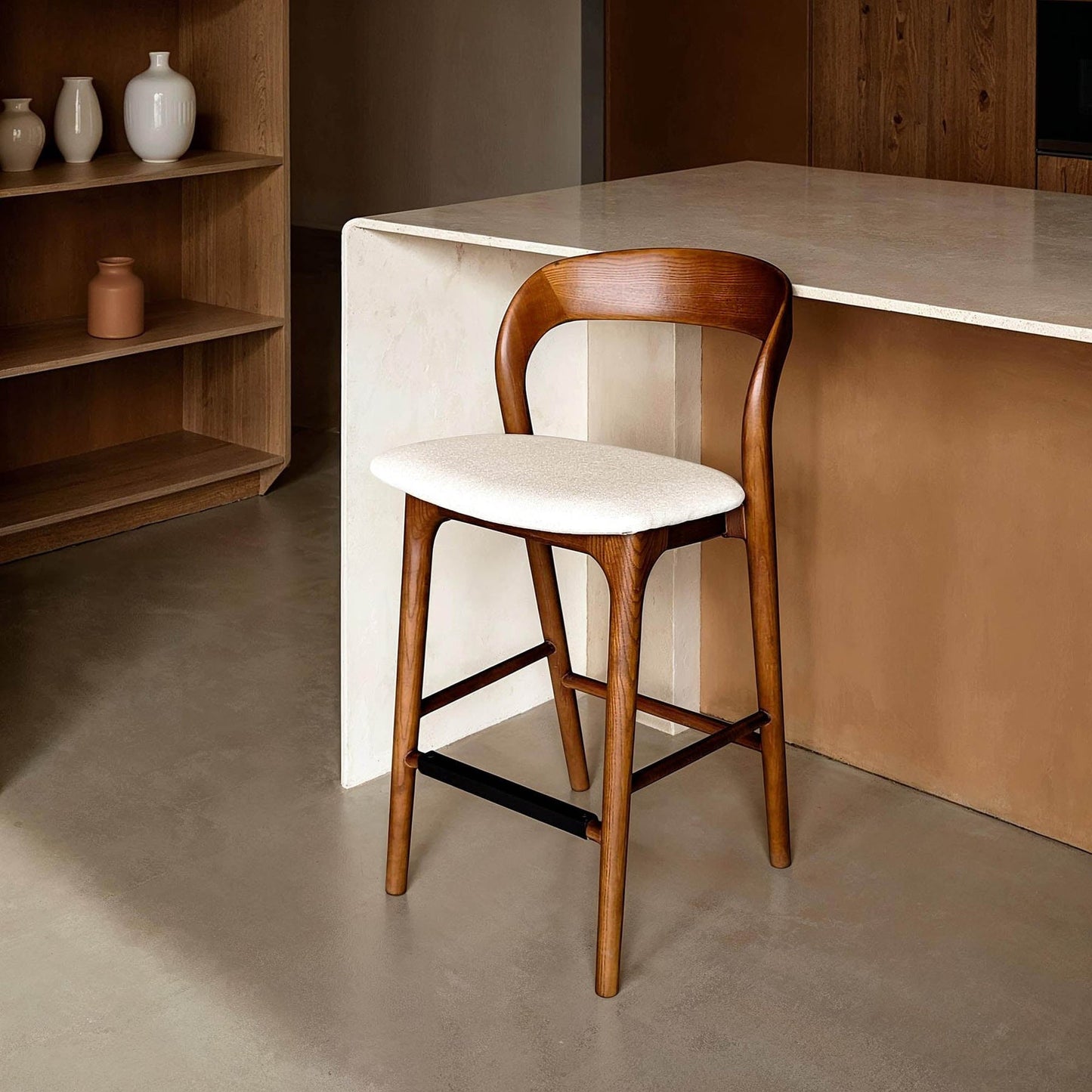 Rotondo Counter Stool - Walnut