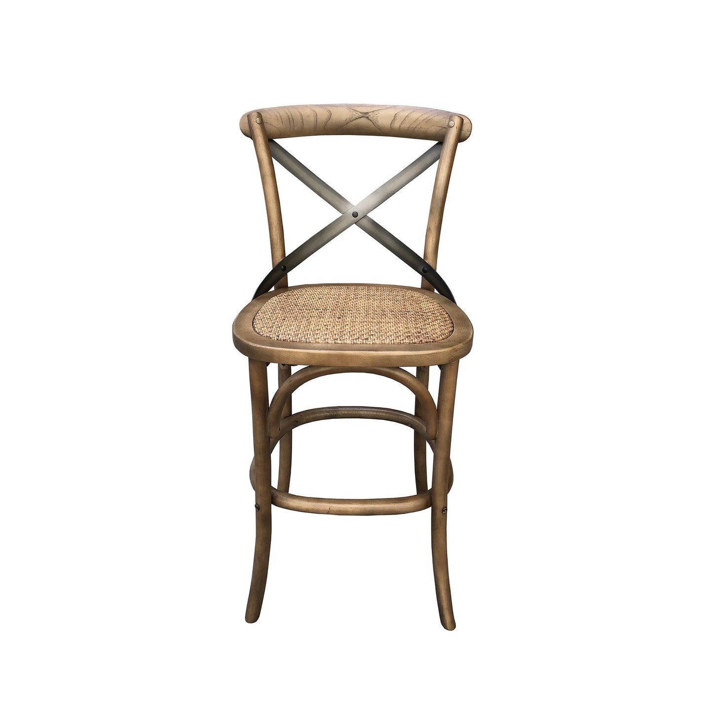 Crossback Fixed Counter Stool - Sundried