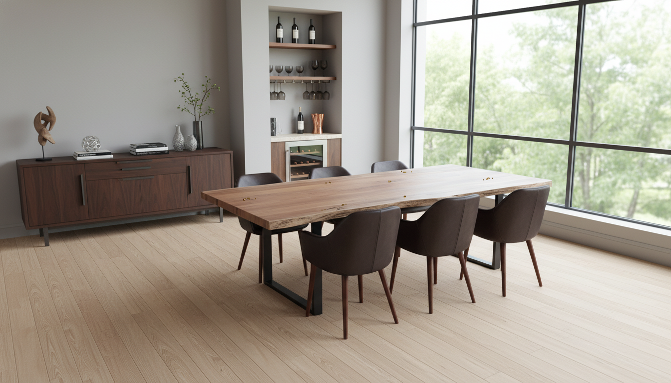 Calcutta Live Edge Dining Tables - U Bases - 5 Sizes - 55mm Tops