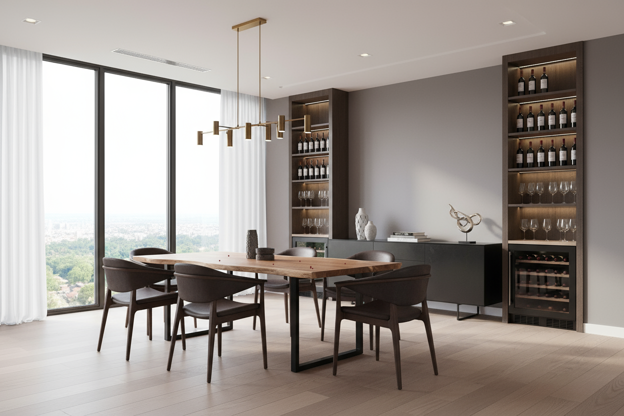 Calcutta Live Edge Dining Tables - U Bases - 5 Sizes - 55mm Tops