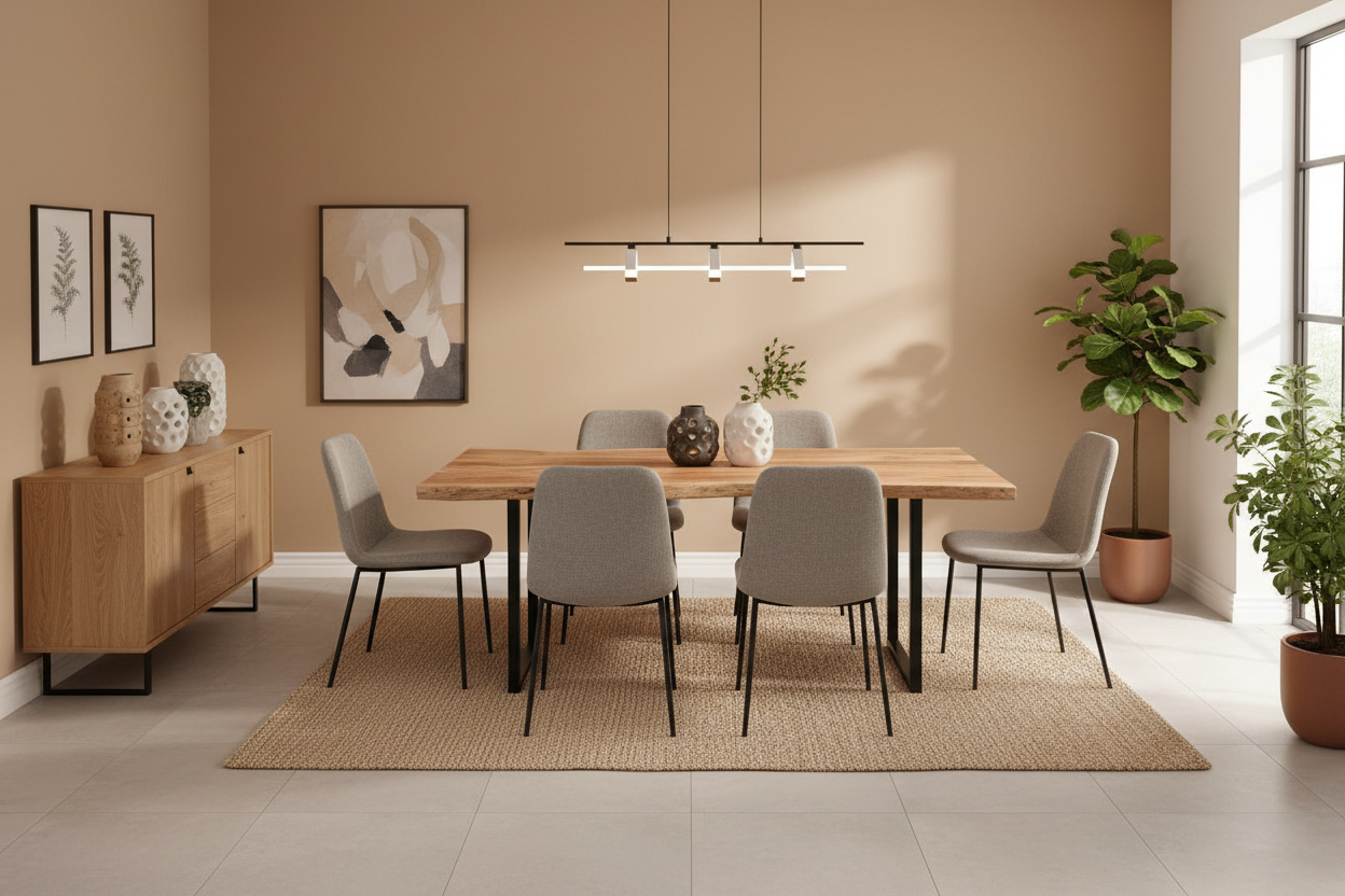 Calcutta Live Edge Dining Tables - U Bases - 5 Sizes - 55mm Tops