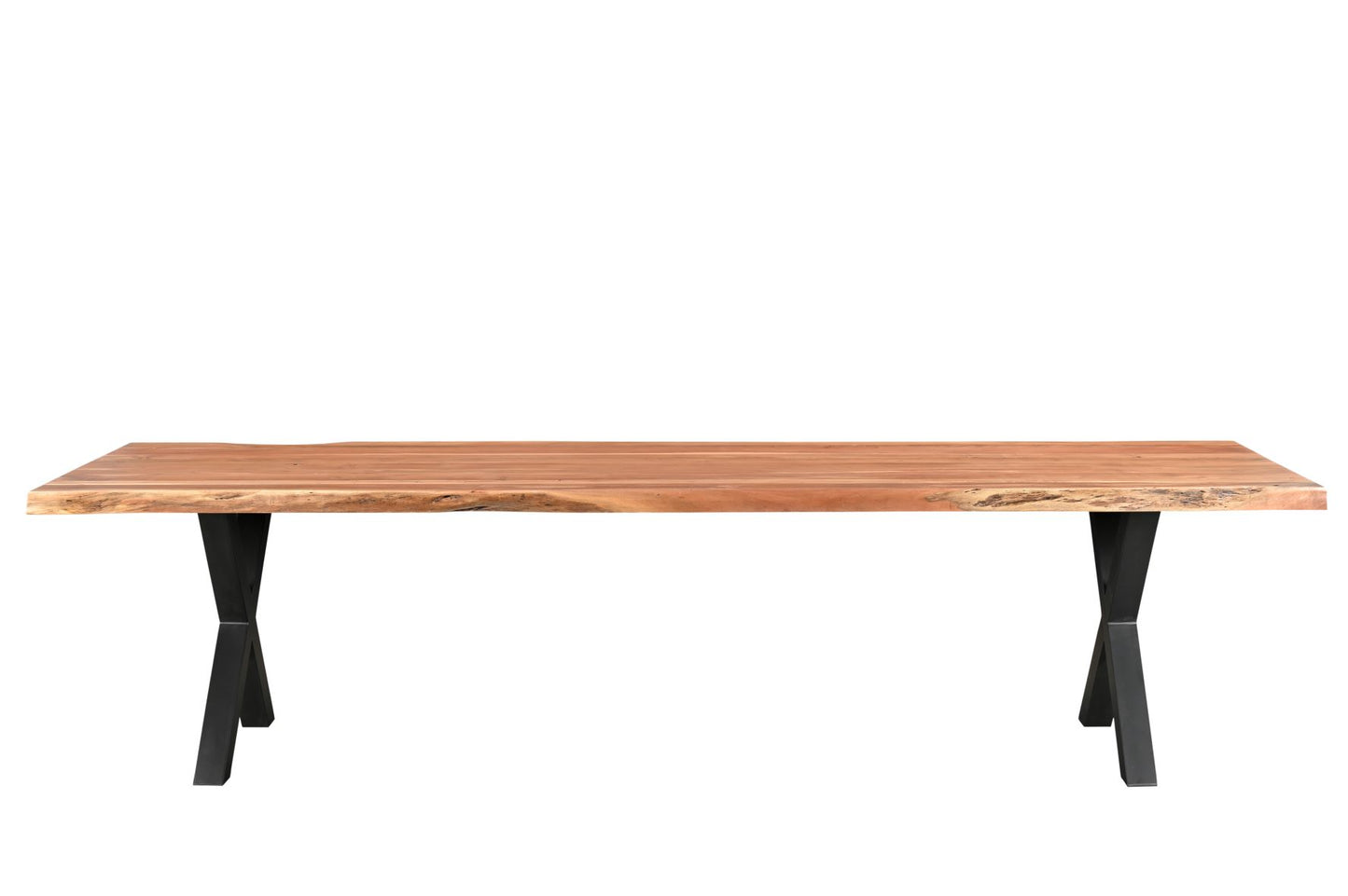 X-Style Steel Dining Table Bases - Set of 2 - Matte Black