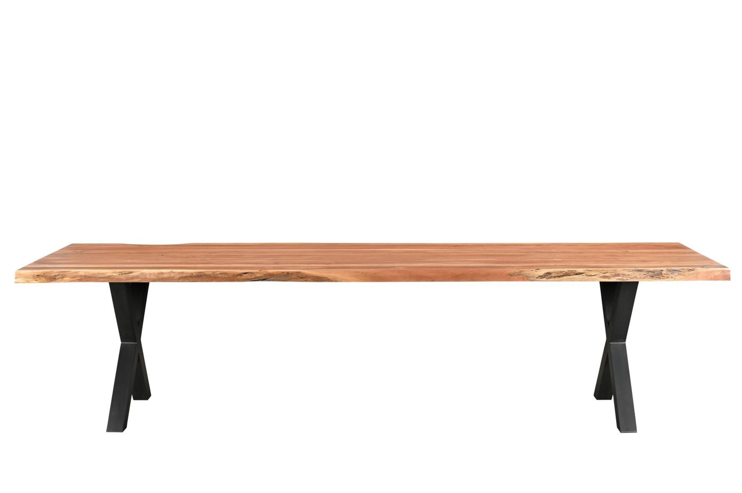 X-Style Steel Dining Table Bases - Set of 2 - Gunmetal Grey