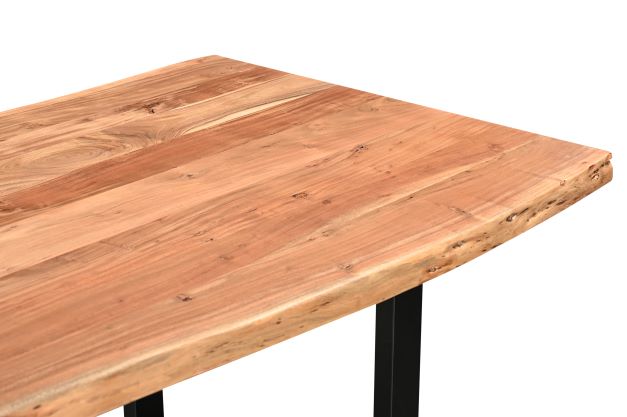 Calcutta Live Edge Coffee Tables - U-Base - Natural or Sandblasted Walnut Finish