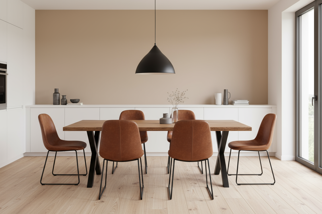 Calcutta Live Edge Dining Table - 40"x84" - Black X Bases - Sandblasted Walnut - 55mm Top