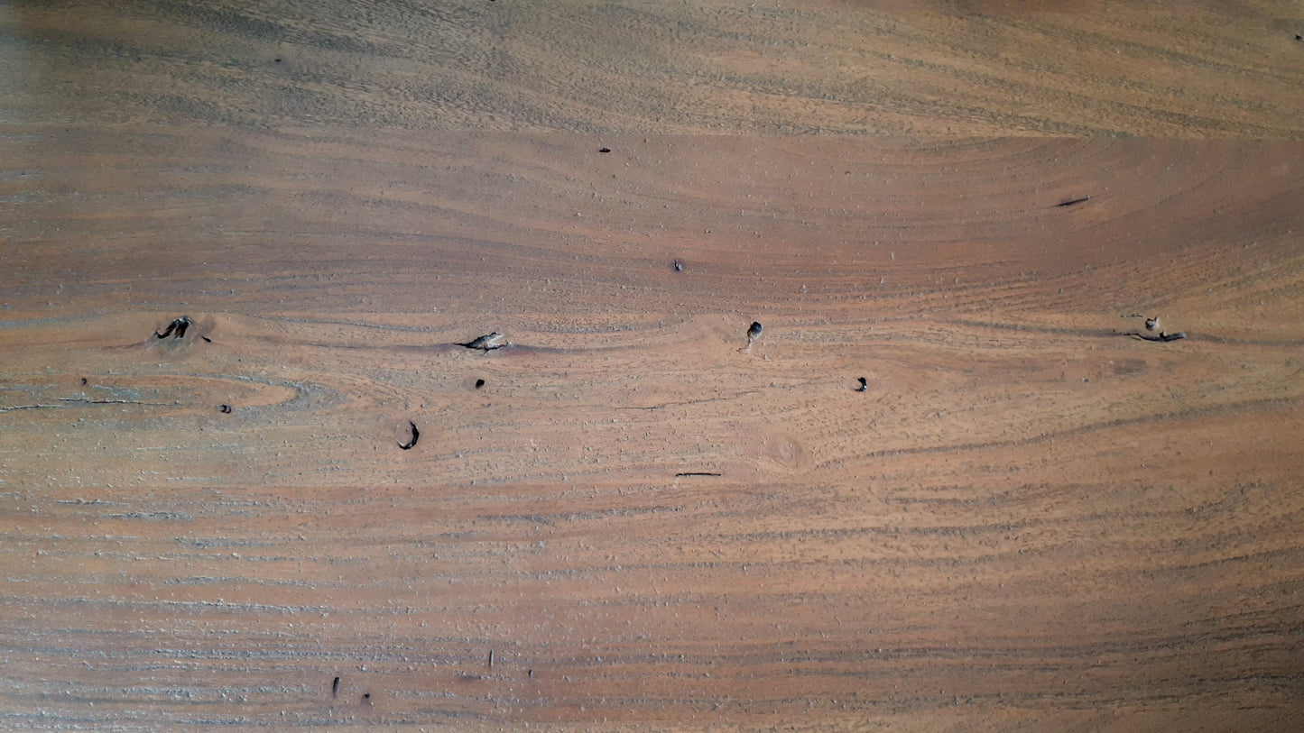 Calcutta Live Edge Dining Table - 40"x84" - Black X Bases - Sandblasted Walnut - 55mm Top