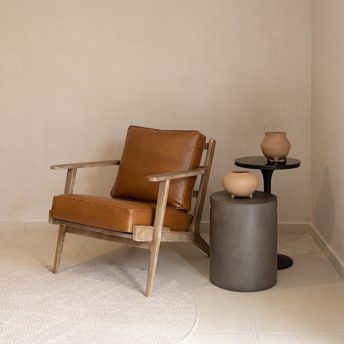 Junior Accent Chair - Saddle Brown