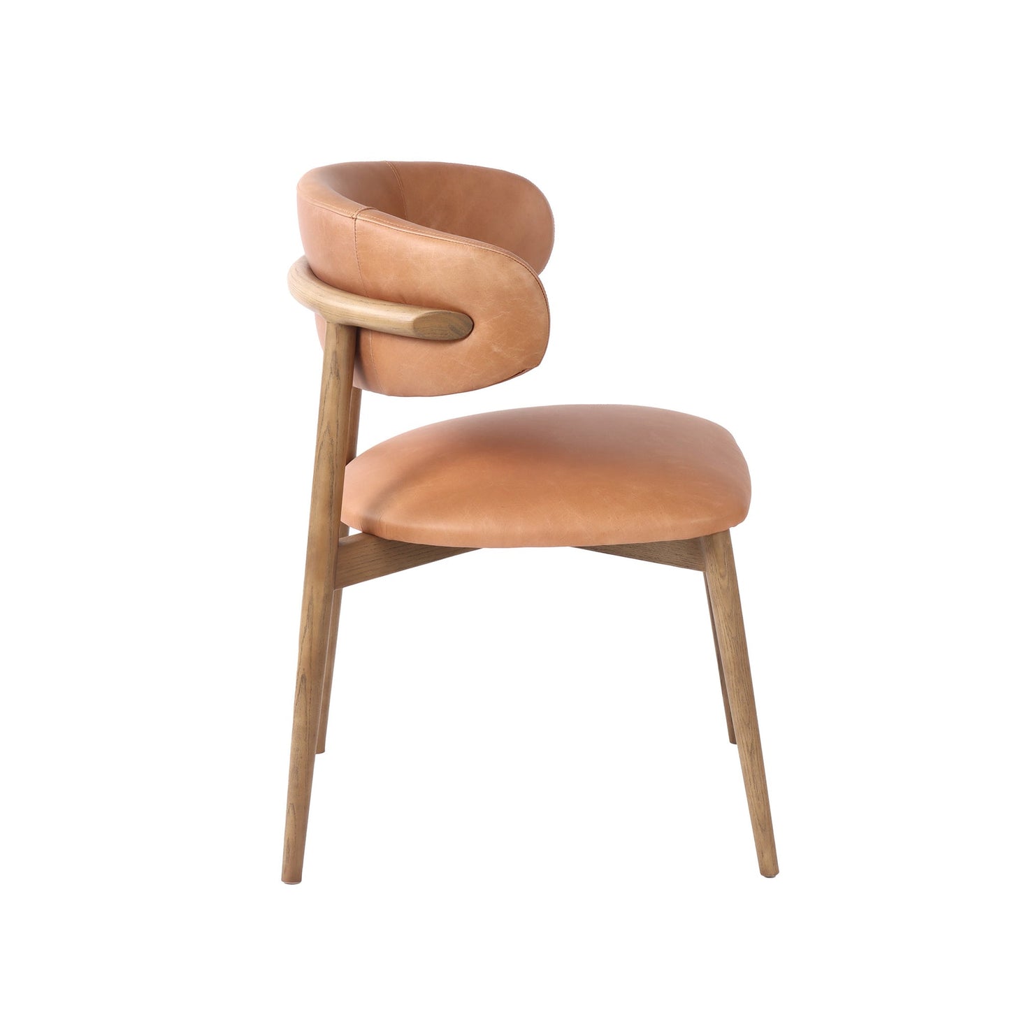 Milo Dining Chair - Top Grain Leather - Hazelnut