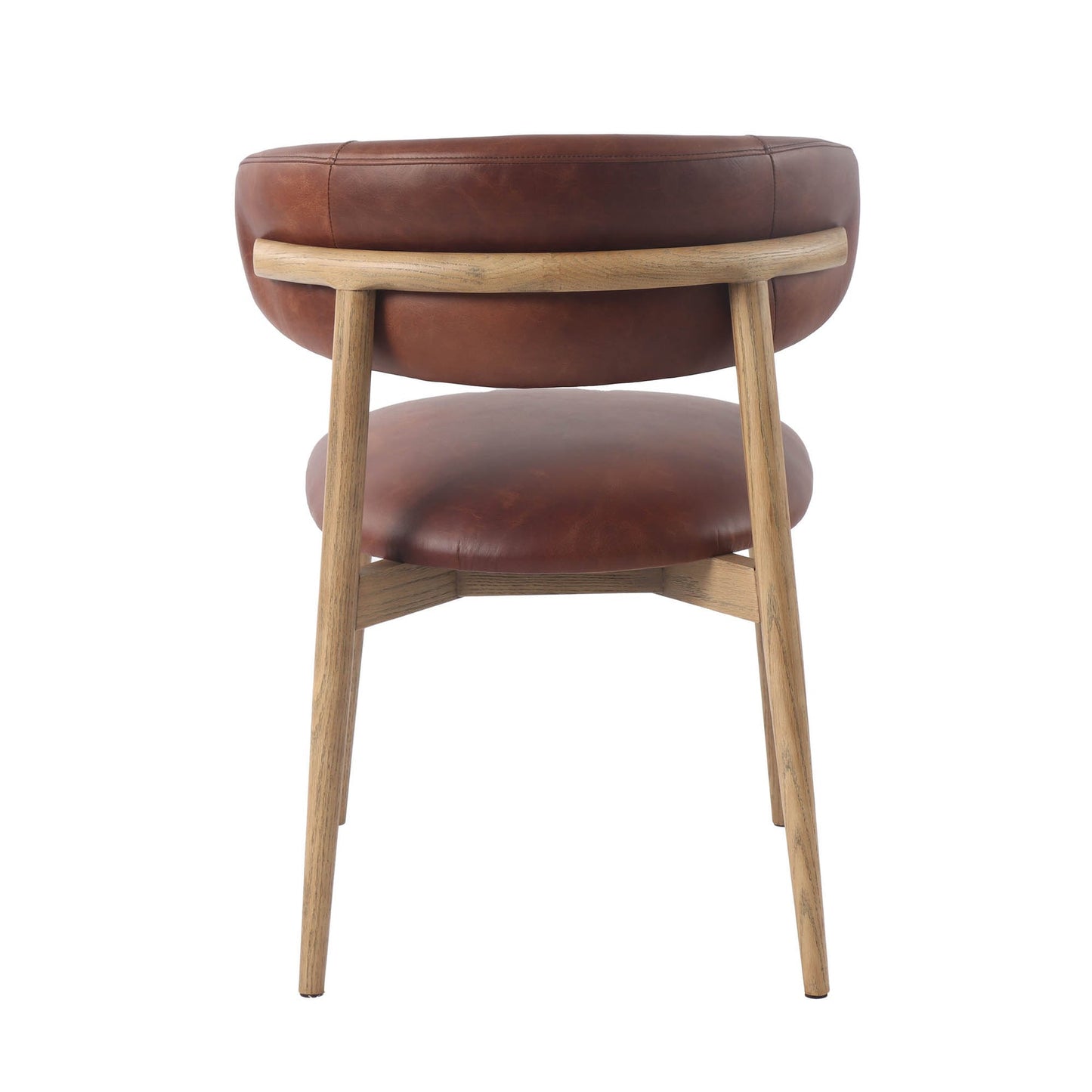 Milo Dining Chair - 100% Top Grain Leather - Tobacco