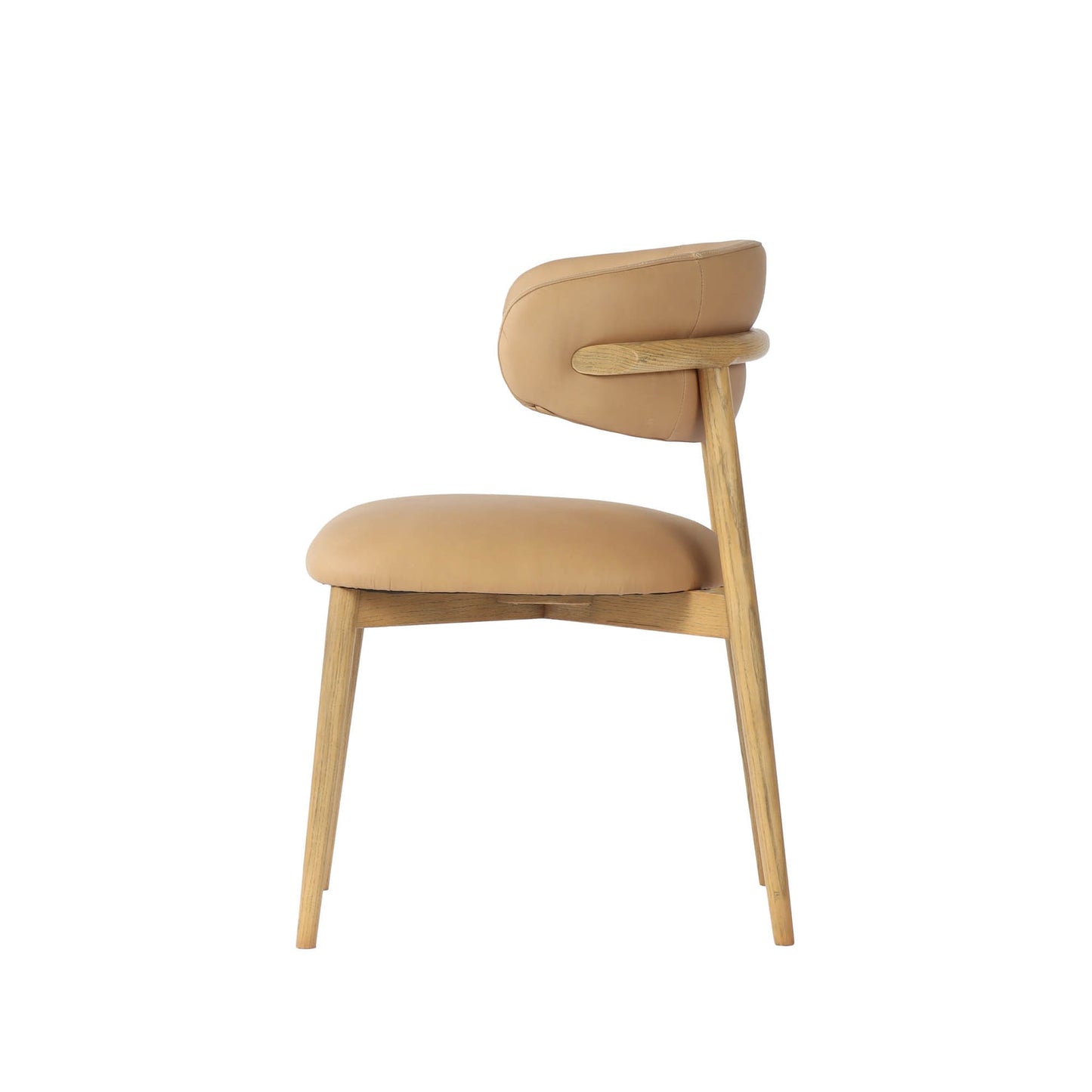 Milo Dining Chair - 100% Top Grain Leather - Nude