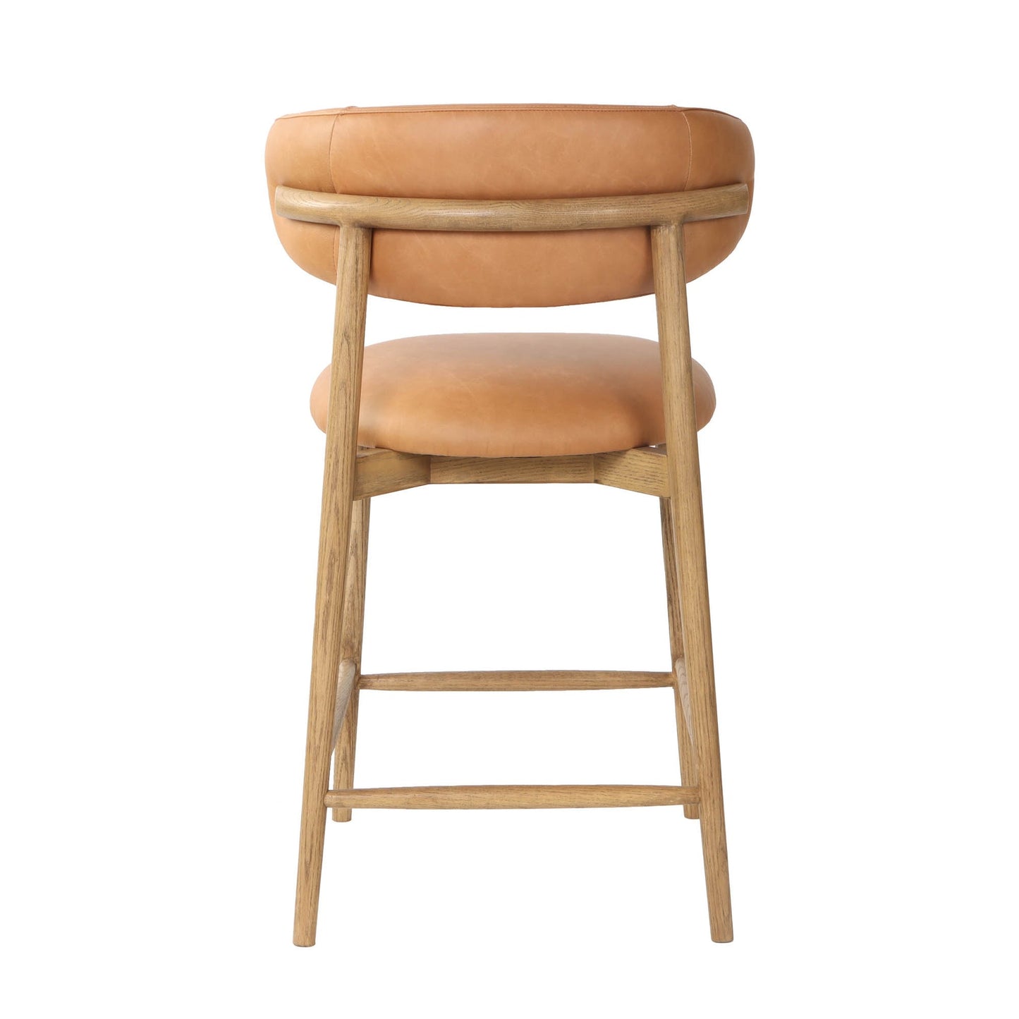 Milo Counter Stool - 100% Top Grain Leather - Hazelnut