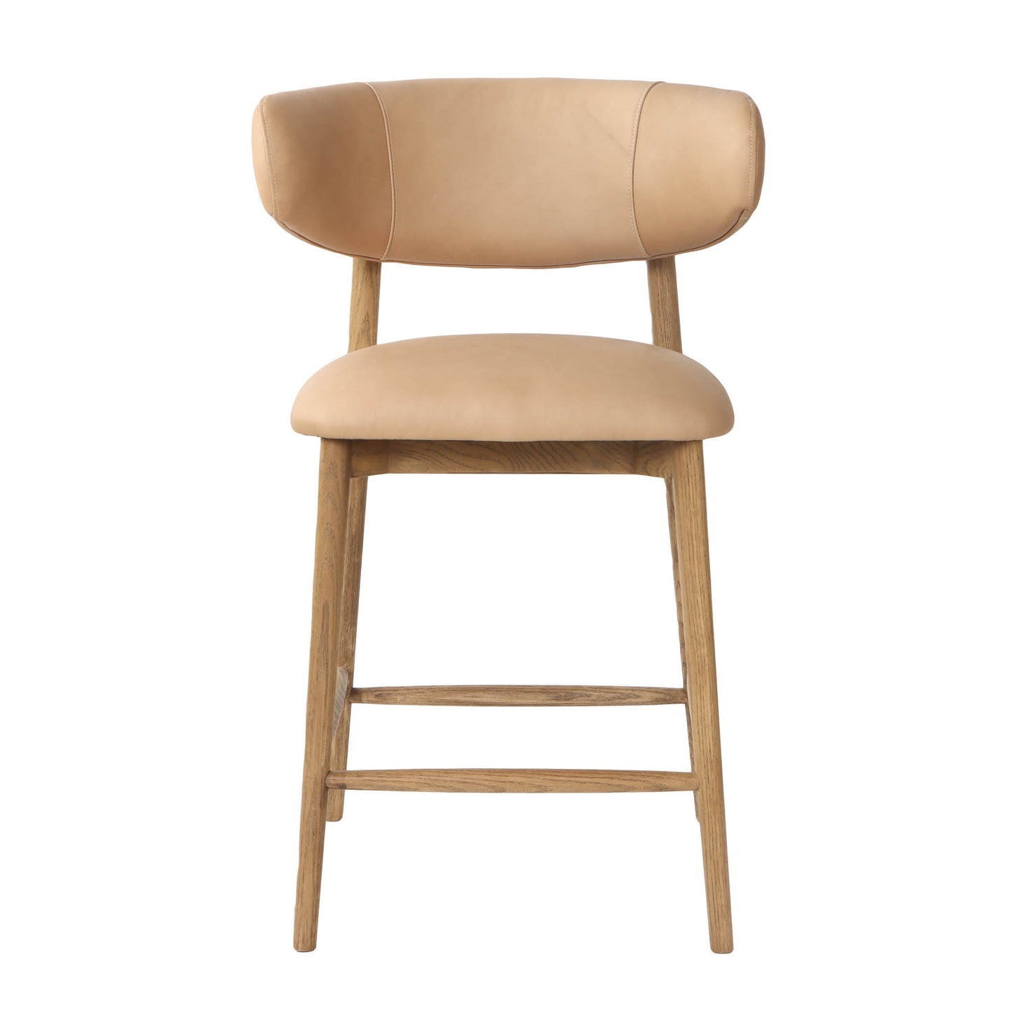 Milo Counter Stool - 100% Top Grain Leather - Nude