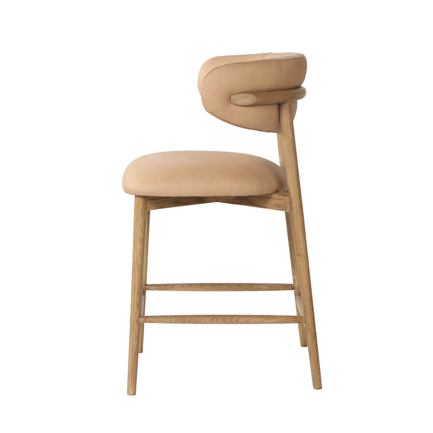 Milo Counter Stool - 100% Top Grain Leather - Nude
