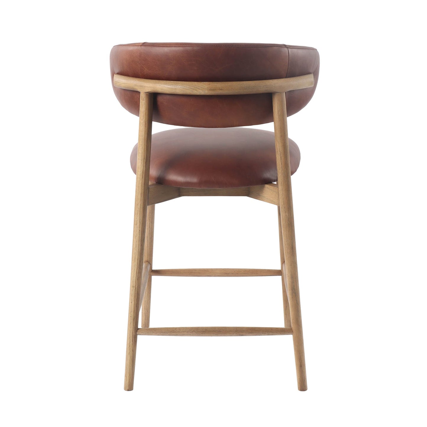 Milo Counter Stool - 100% Top Grain Leather - Tobacco